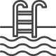 pool Heated swimming pool icon
