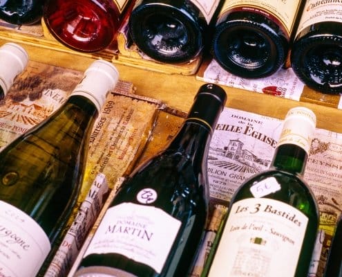 french-wine French wine bottles