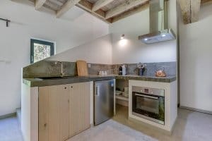 Small apartment kitchen at gite