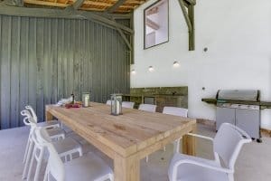 Gite outside dining area