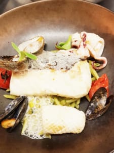 Monkfish dish Beautifully prepared monkfish dish