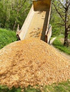 Sand for the new petanque court