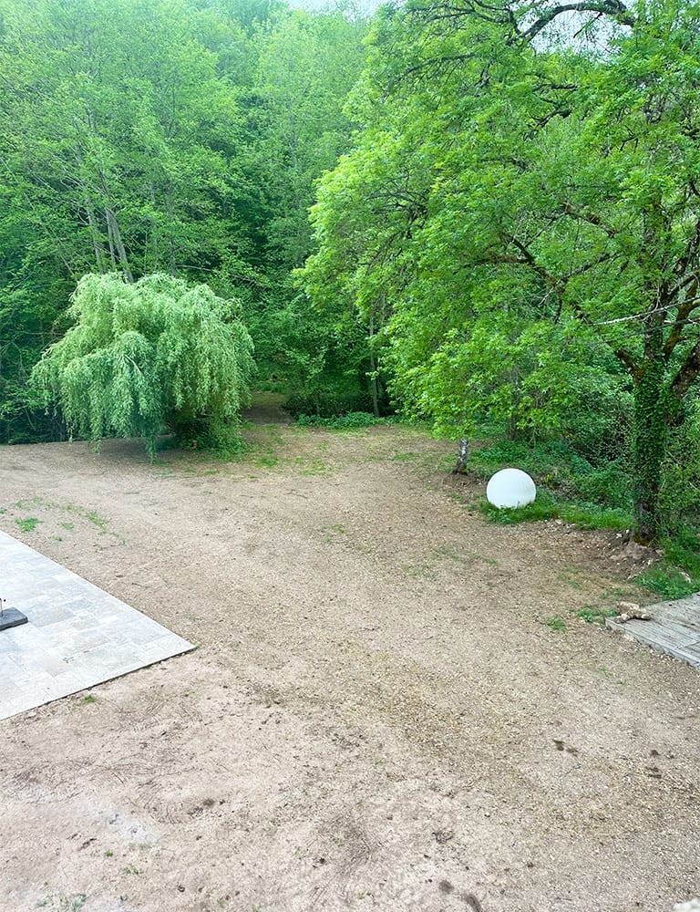 After removing the turf After removing the top soil and turf