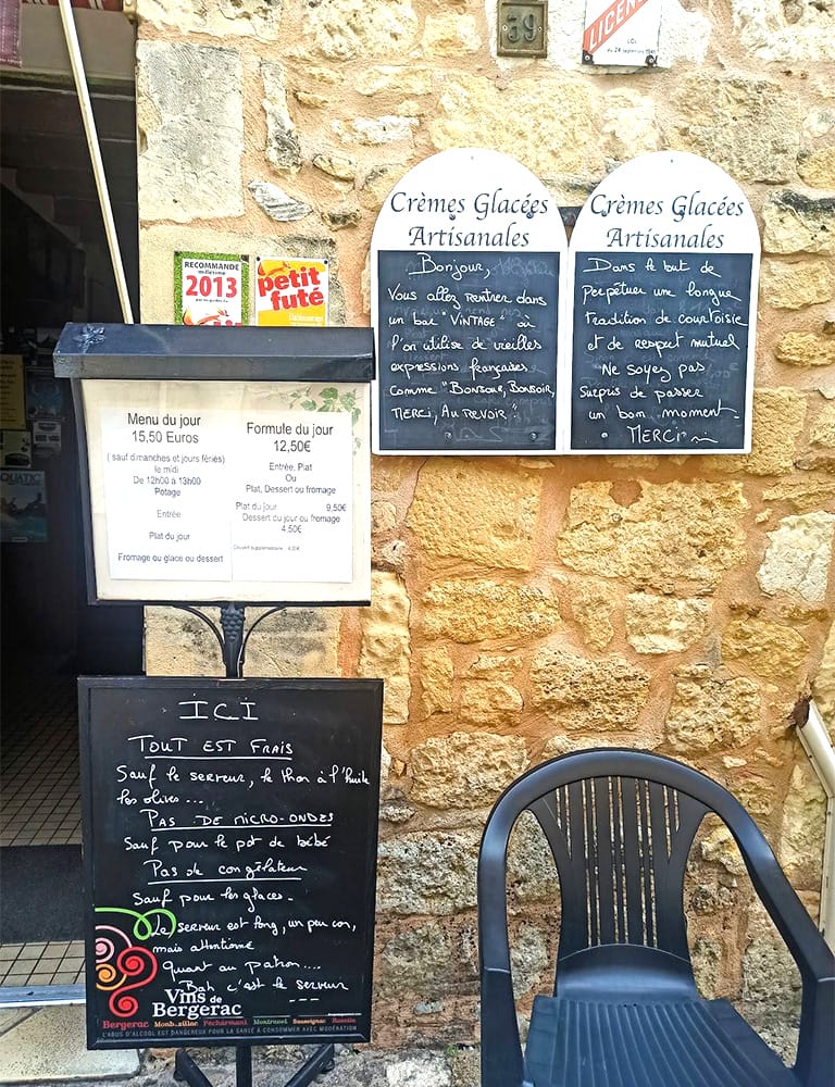 Chez Claudette menu Chez Claudette restaurant menu, Beaumont en Perigord