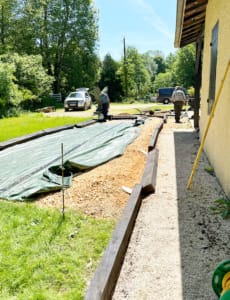 Preparing the Fontalbe petanque court