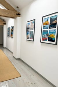 Colourful wall pictures in Dordogne gite