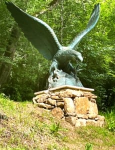 The Eagle marking the entrance to the gite