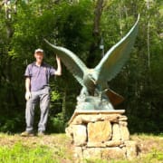 A road marker in the valley of the river Couze