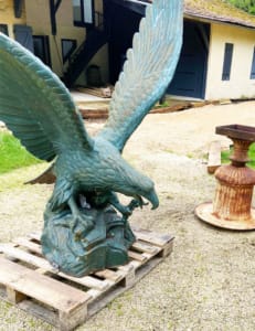 Waiting for its plinth The statue waiting to be placed