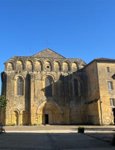 Abbey in Cadouin Front of the abbey in Cadouin in the Dordogne