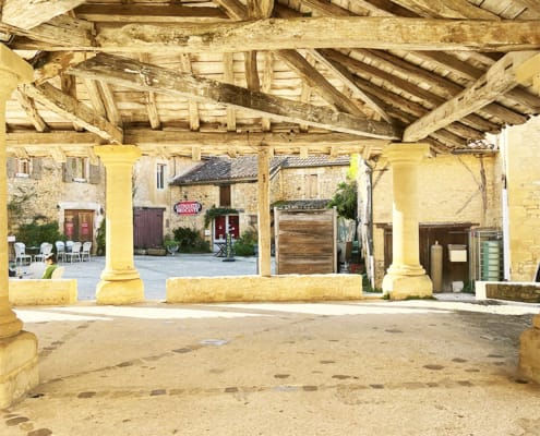 Cadouin market Cadouin covered market - not open