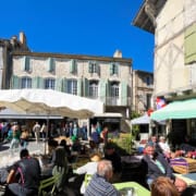 Issigeac market square in the Dordogne