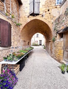Beautiful stone archway with flowers for sale in Cadoiun