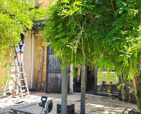Building pergola Building the Fontalbe pergola
