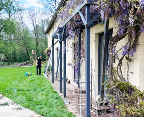 Building work at gite Doing building work at the gite