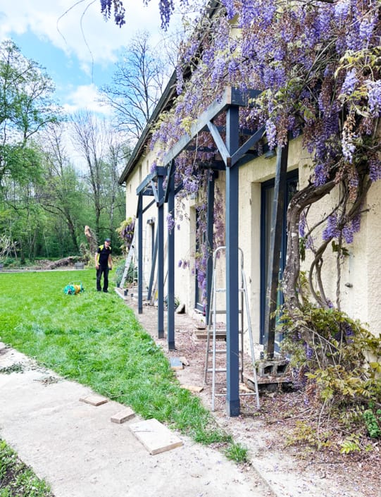 Building work at gite Doing building work at the gite