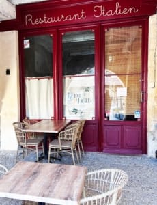 Outside the Italian restaurant in Beaumont