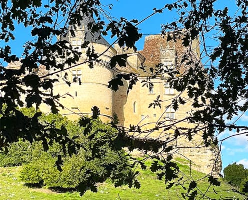 Chateau on the hill French chateau on the hill in the Dordogne